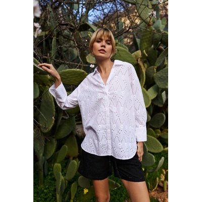 Moodo Бяла дамска риза Madeira Moodo Moodo | Byal | ЖЕНИ | XS