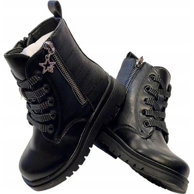 Miss e trekové boty lehce zateplené zip černé