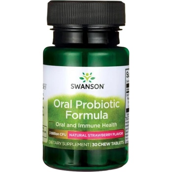 Image 1 of Swanson Oral Probiotic Formula - Natural Strawberry [30 Дъвчащи таблетки]