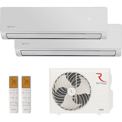 Multisplit ROTENSO 2x ELIS WIFI pro byt/dům 50m2, stříbrná, 5kW