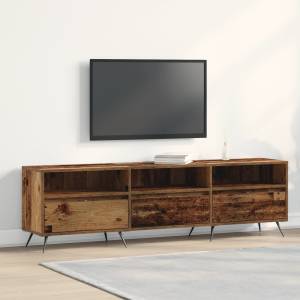 vidaXL ТВ шкаф 150 x 30 x 44, 5 см Старо дърво Инженерна дървесина (862134)