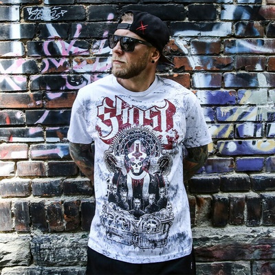Tričko Metal Metalshop Originals Ghost Rex Wegner bílá