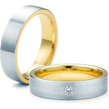 Image 1 of SAVICKI Сватбени халки: двуцветно злато, кръгли. 4.8 мм