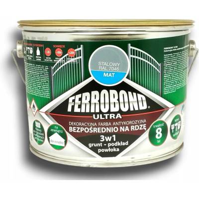Barva antikorozní barva na kov Ferrobond 2,5 l, ocelová matná