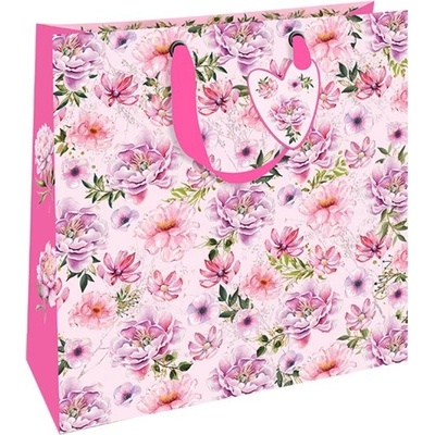Nekupto Dárková taška luxusní - Květinový sen - velká 32,5x32,5x14cm – Sleviste.cz