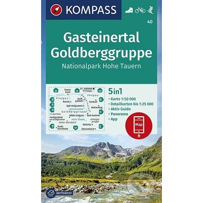 Gasteinertal Goldberggruppe Nationalpark Hohe Tauern 1:50 000