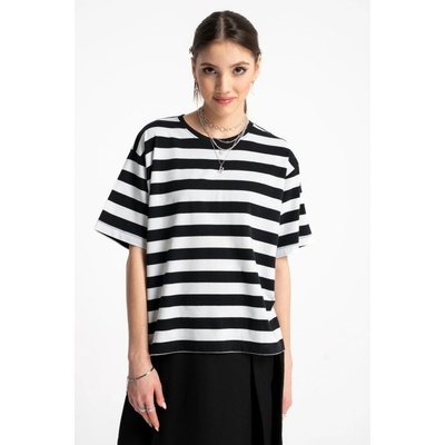 Reporter Young pruhované tričko černobílé – Zboží Mobilmania