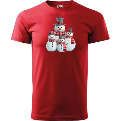 MALFINI Vánoční tričko Basic sněhuláci – Zboží Dáma