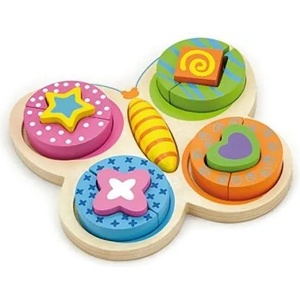Viga Toys - Детски пъзел от дърво - Пеперуда (59924)