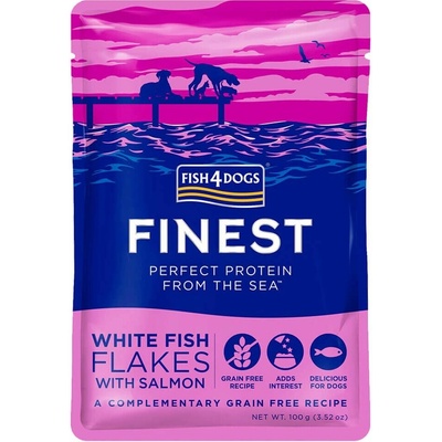 Fish4Dogs Biela ryba a Losos 100 g