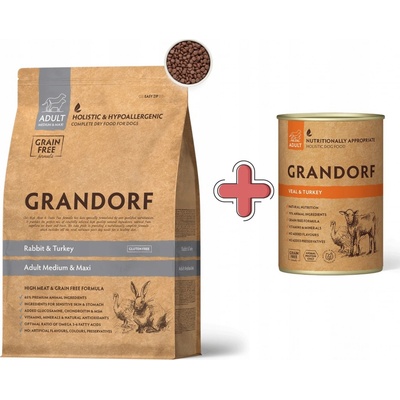 Grandorf Adult M/L králik a morka 10 kg