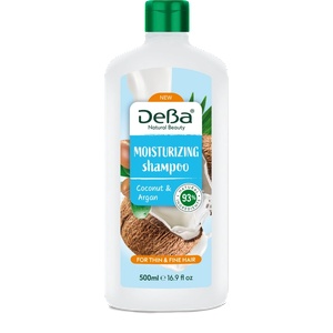 Дева Шампоан за тънка коса с кокoс и арган DeBa Natural Beauty, 500мл (д-120065)