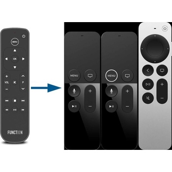 съвместим APPLE TV Remote SIRI FUNCTION 101 - дистанционен контрол - замяна (TV Remote SIRI FUNCTION 101)