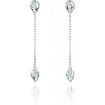 Beneto Exclusive pôvabné dlhé strieborné náušnice s topazmi TOPAGUP2719