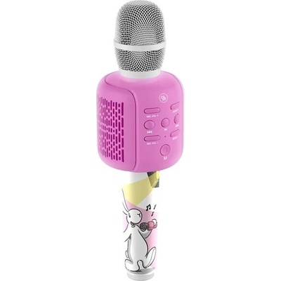 Dětský mikrofon GoGEN Bob a Bobek KARAOKE růžový