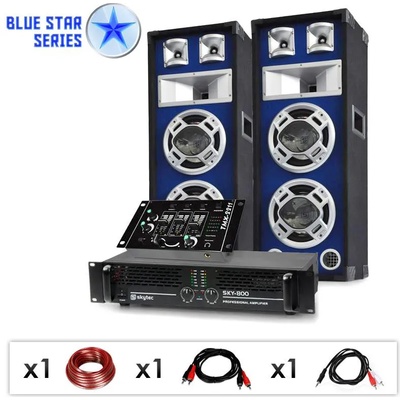 Electronic-Star DJ PA комплект Blue Star Series „Beatmix, 1200 W (BS-Beatmix) (BS-Beatmix)