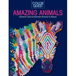 Color Quest: Amazing Animals: Extreme Color-By-Number Pictures to Reveal | Lauren Farnsworth (ISBN: 9781438089393)
