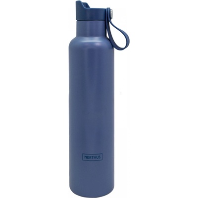 Vin Bouquet Nerthus Двустенна спортна бутилка с дръжка Click Cap, цвят тъмно син - 750 мл (VB FIH 1342)