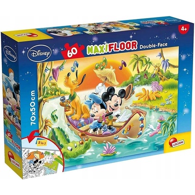 Lisciani oboustranné Maxi myšák Mickey 60 dílků