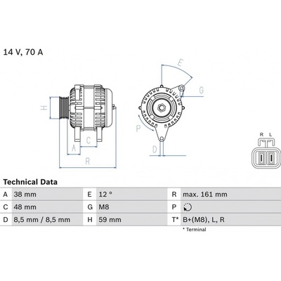 Generátor BOSCH 0 986 049 570 (0986049570)