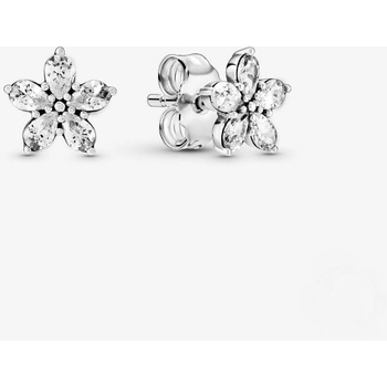 DELIS Сребърни обеци, jw498, дизайн на цвете с цирконий, с родиево покритие (jw498)