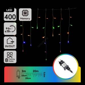 Aigostar - LED външен гирлянд 400xLED/8 функции 23x0, 6m IP44 многоцветен (AI1416)