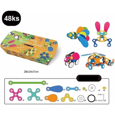 CAB Toys Magnetická stavebnica Flexy - 48ks