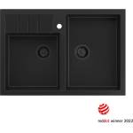 Quadron Вградена мивка Quadron Unique Bill 120 от композитен материал, черна, 90x62 см (HCQB9062U7_BLM) Мивка за вграждане