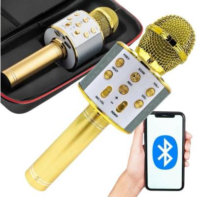 Verk Group bluetooth karaoke reproduktor kulatý s pouzdrem různé režimy