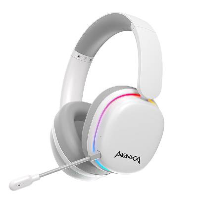 Marvo MONKA ECHO RS, slúchadlá s mikrofónom, biela, podsvietená, Tri-mode