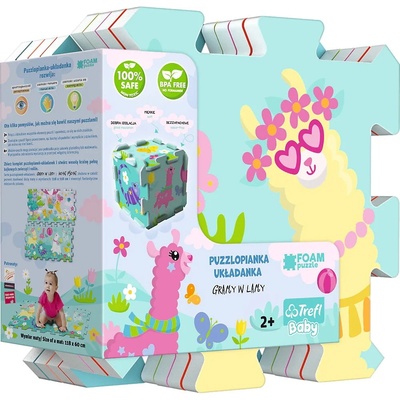 Trefl Бебешки пъзел за под Trefl от 8 части - Весели лами (61263)