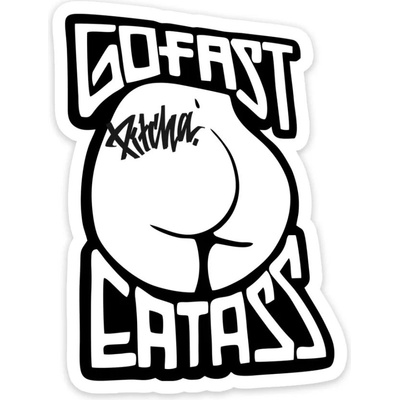 nálepka Pitcha GO FAST white/black – Zboží Živě