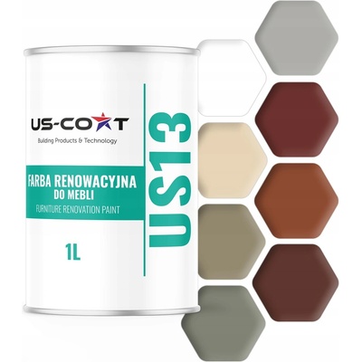Barva barva na dřevo a nábytek US-Coat, polomatná, 1 l