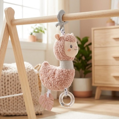 New Baby edukačná hrajúca plyšová hračka s klipom Sloth 20C53901