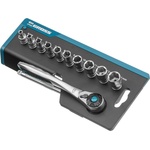 GROSS Комплект тресчотка с вложки gross 14141, 1/4", 12 части (14141)