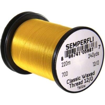 Semperfli Nit Classic Waxed Thread 12/0 Yellow