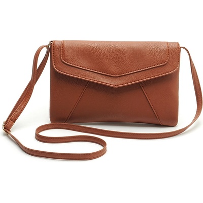 Кафява дамска чанта за рамо