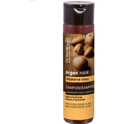 Dr. Santé Argan hydratační šampon pro poškozené vlasy Argan Oil and Keratin Cleanses and Moisturizes 250 ml