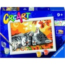 Ravensburger Malování podle čísel Podzimní koťata 18 x 13 cm