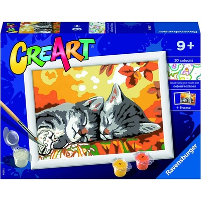 Ravensburger Malování podle čísel Podzimní koťata 18 x 13 cm