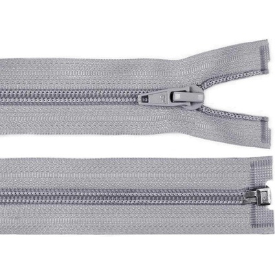 Pro Háčkování Spirálový zip No 5 dělitelný 30 cm světle šedofialový