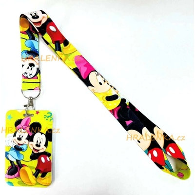 Šňůrka na krk 24239 s cedulkou Mickey Mouse a Minnie