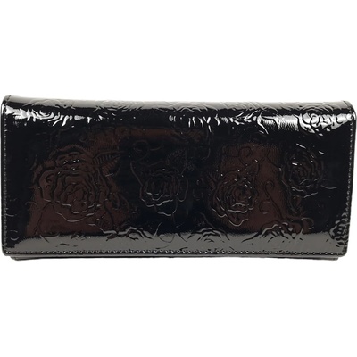 Черно портмоне лак - рози