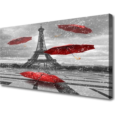 Obraz Canvas Eiffelova veža paríž dáždnik 100x50 cm