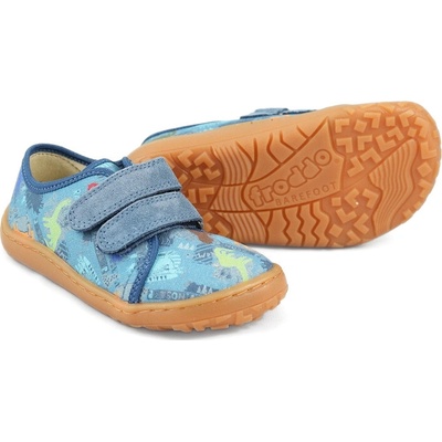 Froddo detské tenisky Barefoot Canvas Dino Dark Denim