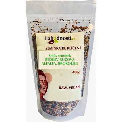Lahodnosti Zmes semienok BIO reďkovka alfalfa brokolica 400 g