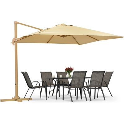 Garden Point Градински чадър Siena 3x3m с бежово покритие Garden Point (GAP1149)