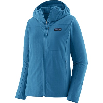 Patagonia R1 CrossStrata Hoody Women Aquatic Blue modrá