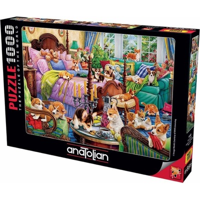 ANATOLIAN Pejsci v posteli 1000 dílků