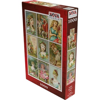 Nova Puzzle Пъзел Nova puzzle от 1000 части - Колаж от винтидж картички (41035)